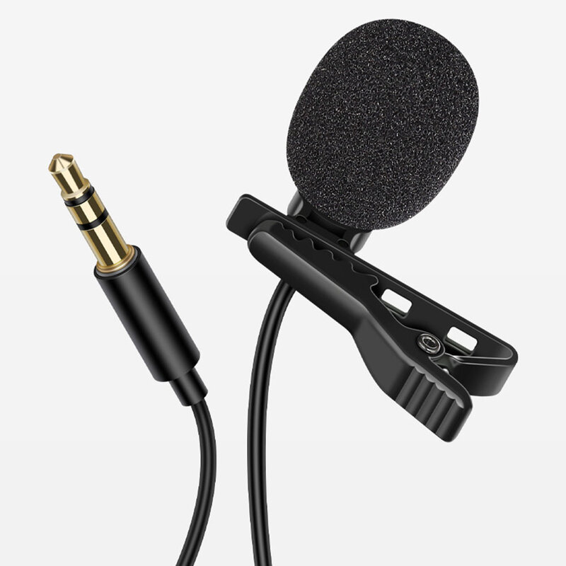 Clip de hierro para micrófono, accesorio de solapa inalámbrico, color negro, 1 unidad
