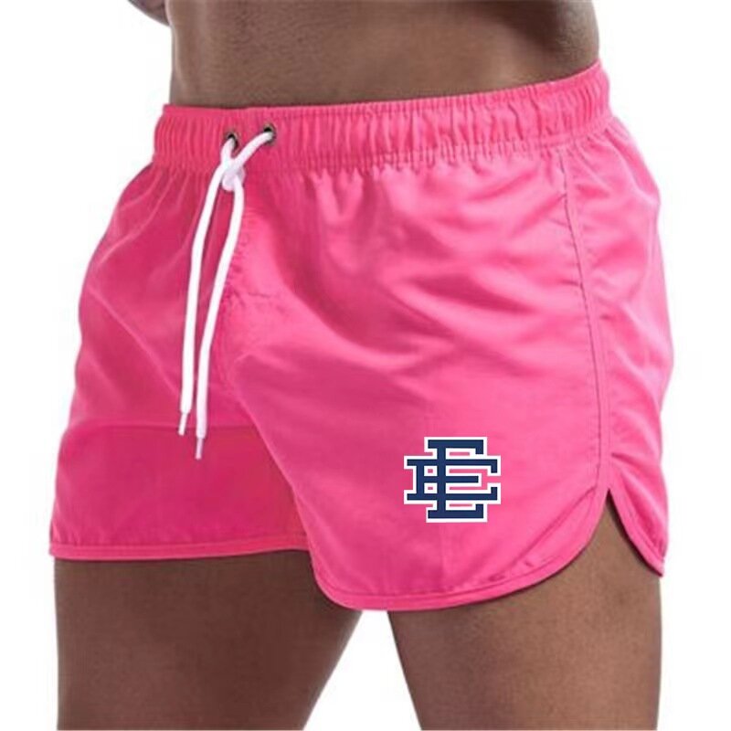 2024 Fashion Summer Swimming Men Sports Shorts Fitness Basketball Beach Pants Travel Breathable College Bodybuilding Gym Surf