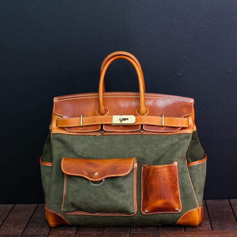 Индивидуальная американская Лоскутная сумка-тоут из натуральной кожи, модная сумка через плечо унисекс, Ретро сумка через плечо в старинном стиле