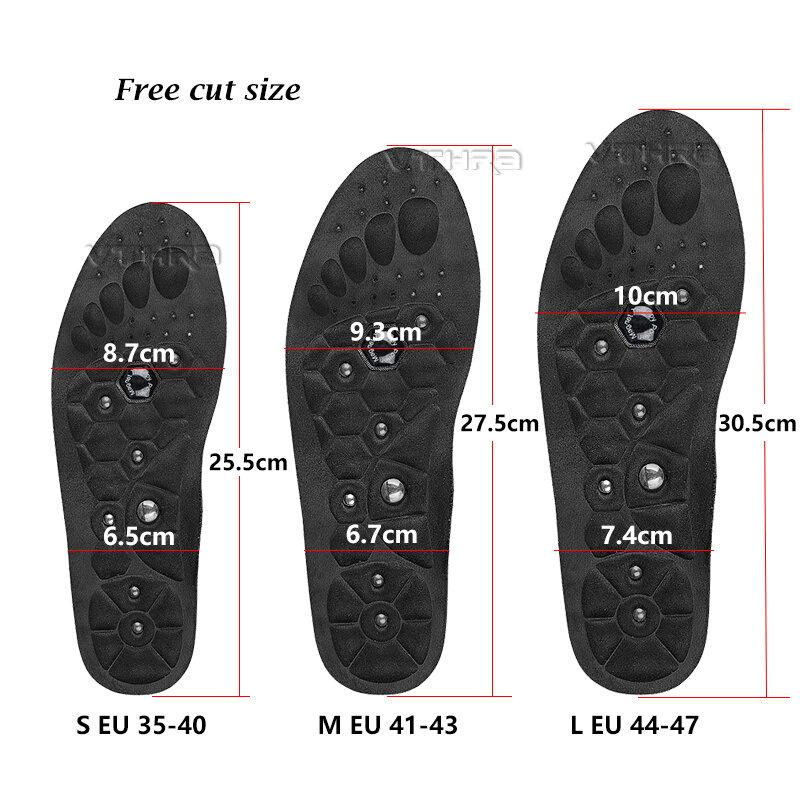 Solette per terapia magnetica ortopedica Premium plantare plantare per scarpe magnete solette per agopuntura in gomma morbida per terapia della salute Unisex