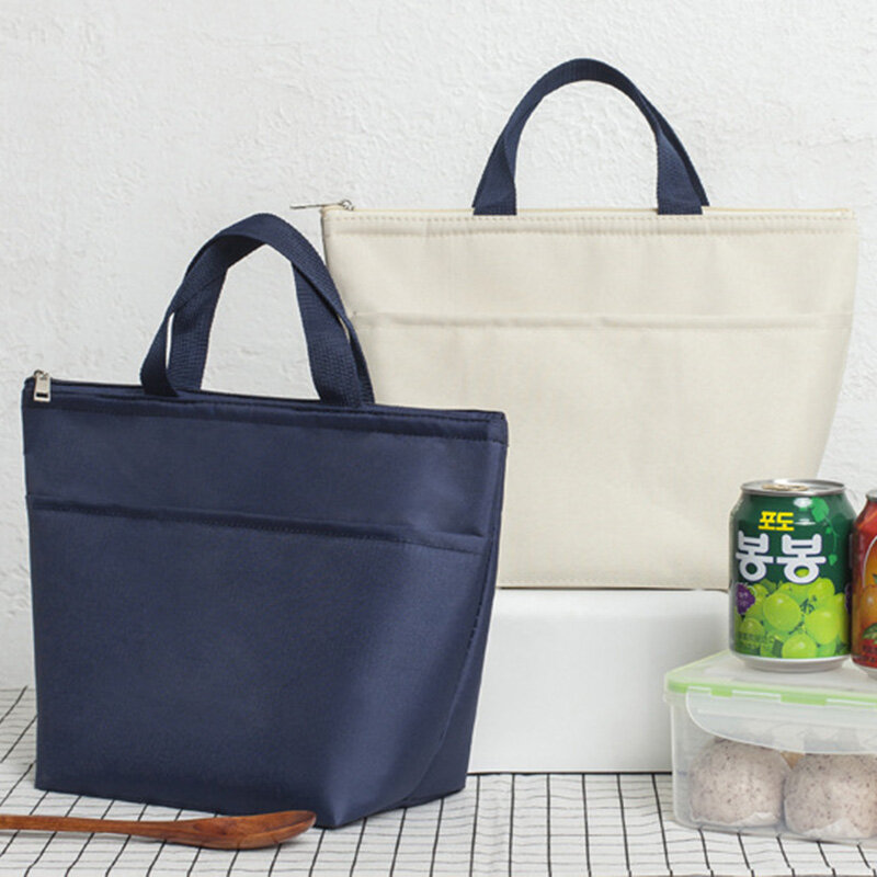 /4pcs neue wasserdichte Oxford Lunch Bag Beutel verdickte Handtasche Picknick Tasche Frauen Kinder bequeme Lunchbox Tote Schule Essen
