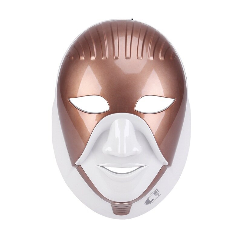 Mascarilla de belleza recargable con luz LED, máscara colorida táctil para rejuvenecimiento de la piel, novedad