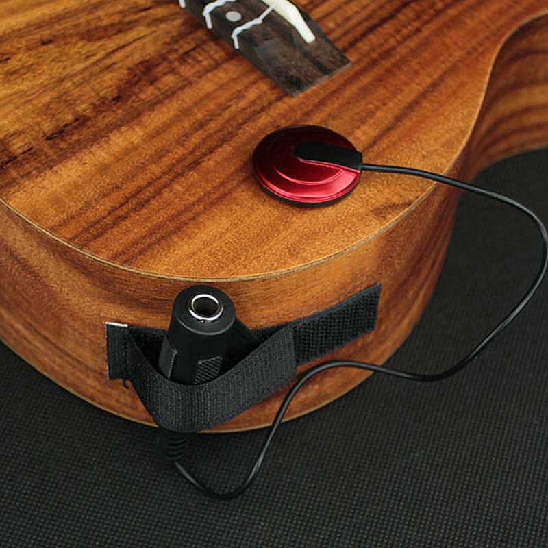 1 sztuk przenośna gitara Pickup profesjonalny piezoelektryczny mikrofon kontaktowy Pickup łatwy w instalacji na skrzypce Ukulel akcesoria gitarowe
