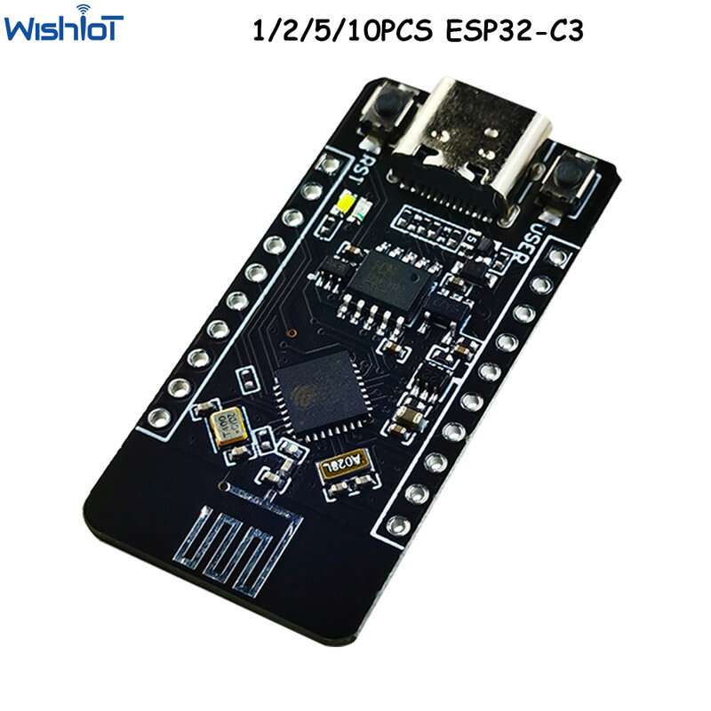 1/2/5/10 ESP32 papan pengembangan ESP32-C3 daya rendah kompatibel dengan dukungan Arduino 2.4G WiFi Blue-tooth BLE 5 ESP32-C3FN4 Chip