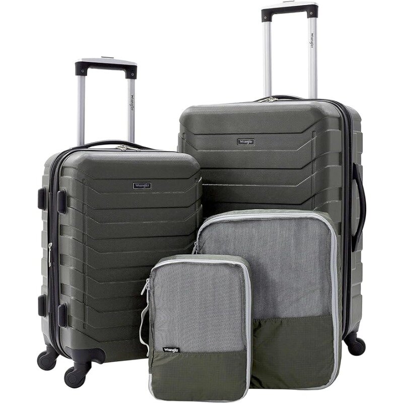 Elysium-Juego de equipaje y cubos de embalaje, color verde oliva, 4 piezas