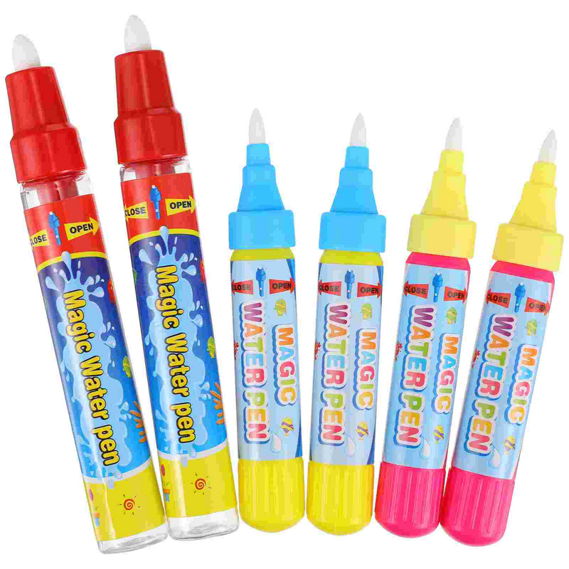 6 Pcs Manual Student Use Child Water Mat Graffiti Painting Pen Pens for Students Toddlers