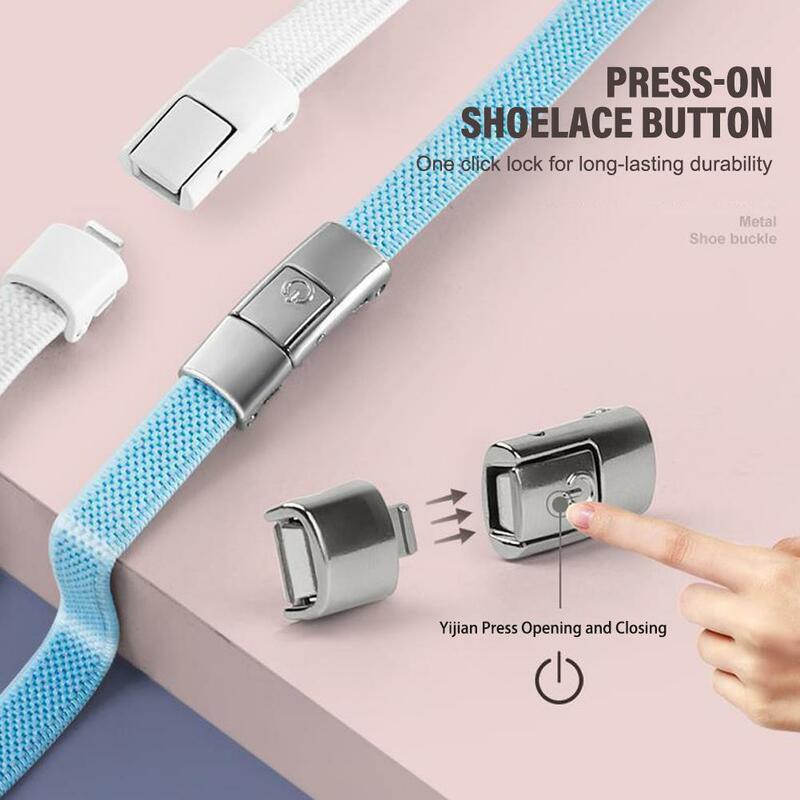 Neue elastische Silikon Schnürsenkel Schraube Schnürsenkel faul Schnürsenkel Unisex keine Krawatte 1 Paar für Schuh zubehör