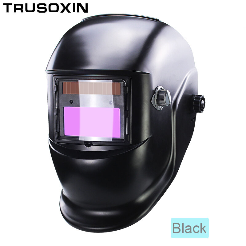 Máscara de solda elétrica, energia solar, escurecimento automático, mig, mma, mag, kc, capacete, boné para máquina de solda