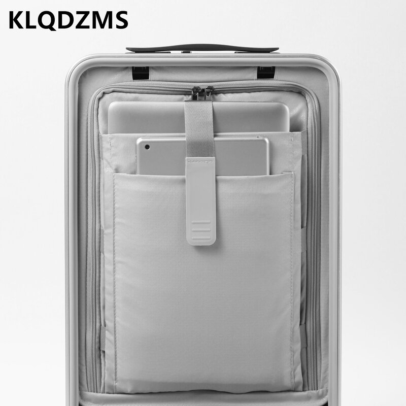 KLQDZMS 금속 알루미늄 마그네슘 합금 수하물 범용 휠, 다기능 비즈니스 탑승 가방, 17 인치, 20 인치, 24 인치