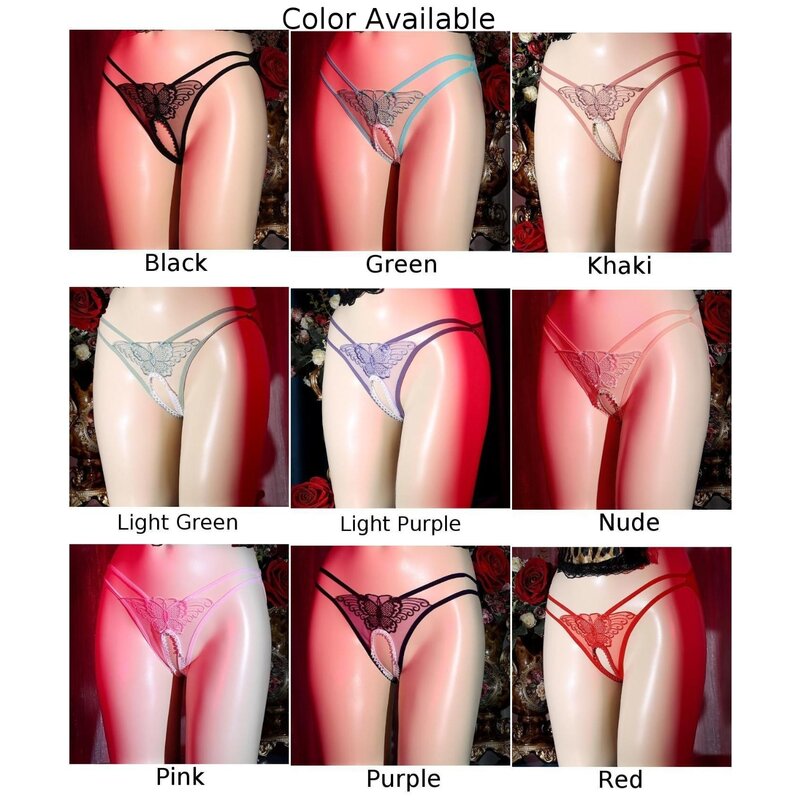 Men's. Open Crotch G-string Female Hollow Out T-back Thongs Ladies Erotic Lingerie See Through Underwear See Through Underpants
