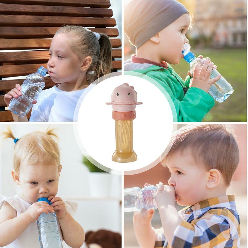 Spill-Proof Water Bottle Spout Spill-Proof Silicone Adapter Caps Compact Silicone Sippy Cup Lids Bottles Top Spout Adapter