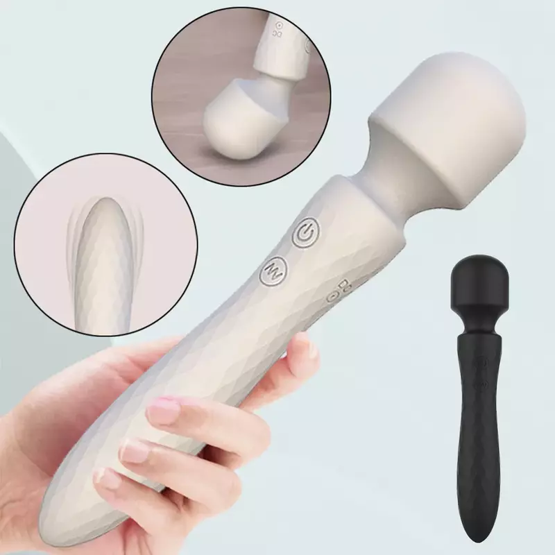 Krachtige Dual Motor Vibrator Voor Vrouw Av Toverstaf G Spot Massage Clitoris Stimulatie, 10 Trillingsmodi Volwassen Seksspeeltjes