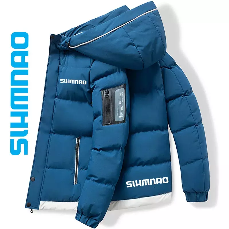 2023 nuova giacca da pesca antivento e impermeabile piumino da uomo autunno e inverno alpinismo caldo cappotto di cotone da sci