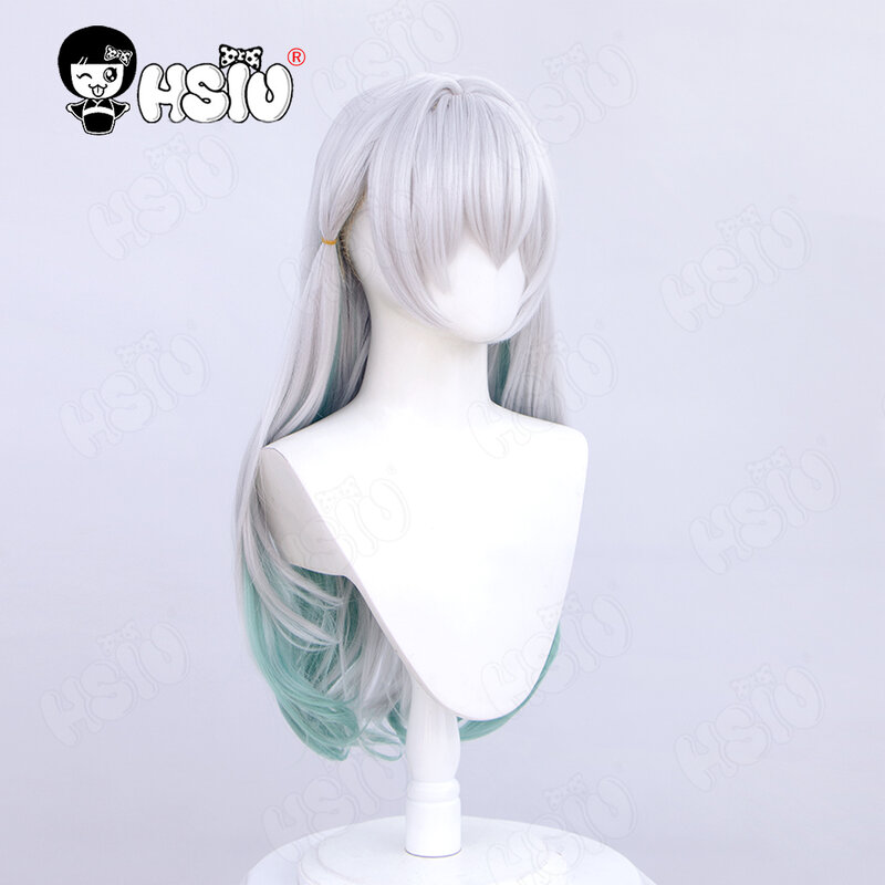 Firefly Cosplay Wig Fiber synthetic wig Game Honkai Star Rail Cosplay「HSIU 」Silver White Gradient Lake Green Long Wig+Wig Cap