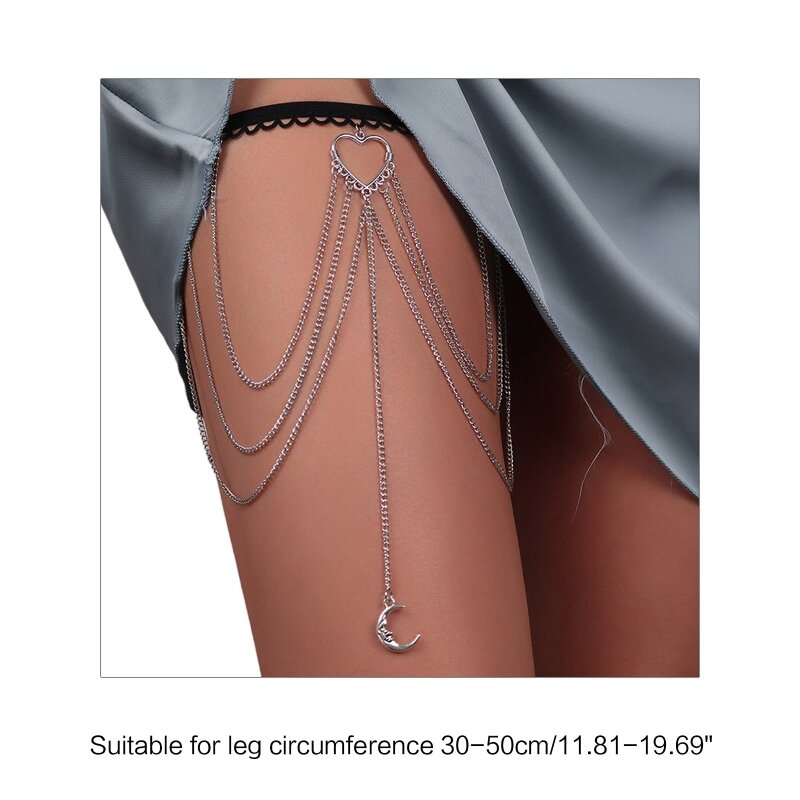 A2ES женские сексуальные длинные кисточки готические ремни-цепочки для ног косплей пляжная вечеринка бедра цепочка