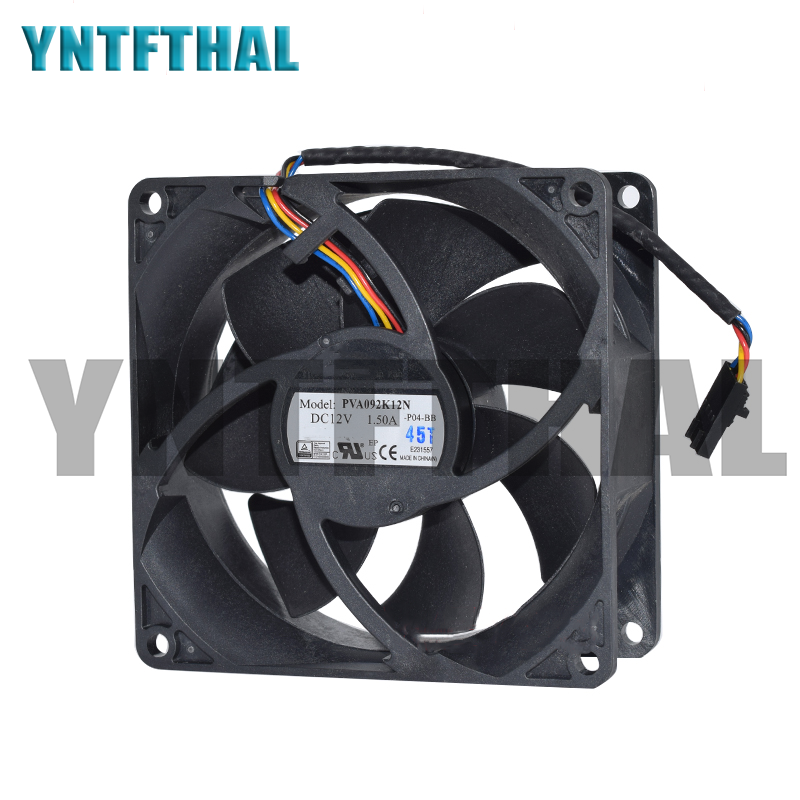 Y1F7R-A00 CN-0Y1F7R Y1F7R PVA092K12N DC12V1.50A  4 Wires Pins 106CFM Strong Air Flow Axial Cooling Fan 90x90x38mm
