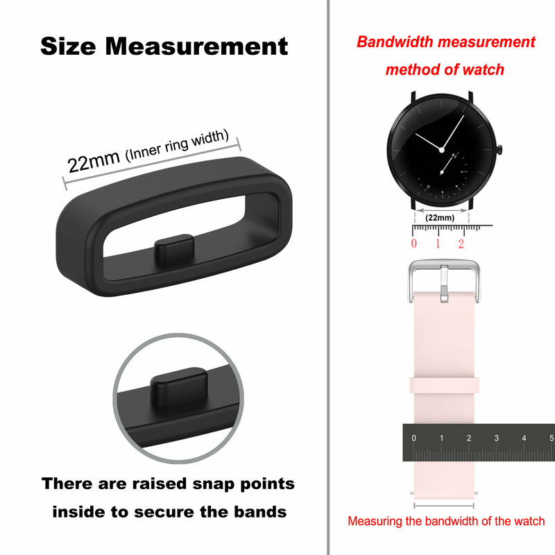 Uienie 18mm 20mm 22mm Gummi Uhren armband Sicherheits halter Ring für Garmin Vorläufer 245m Musik Sicherheits ring