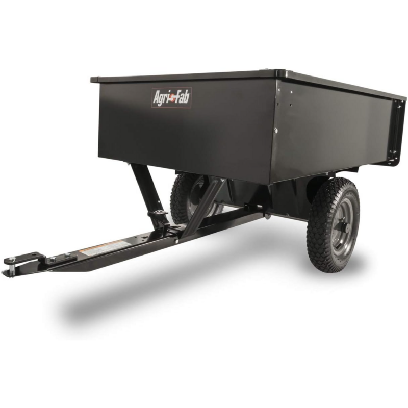 Reboque utilitário Agro-Fab Max atrás do carrinho de despejo preto, 45-0101, 750-Libra