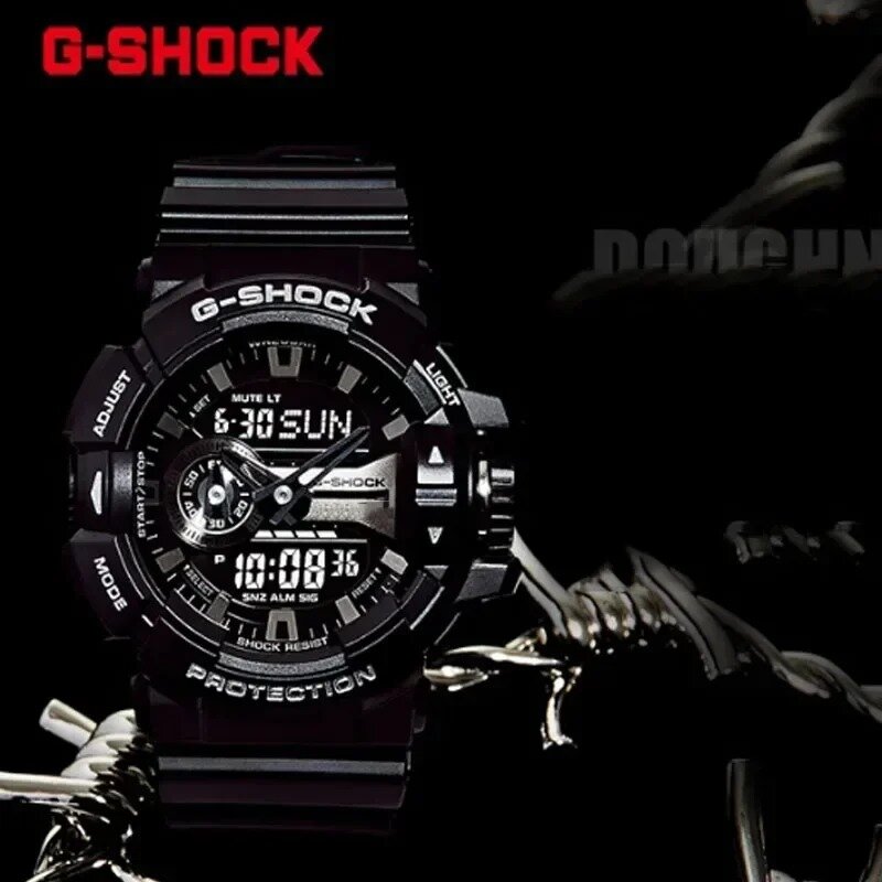 G-shock多機能クォーツ時計,耐衝撃性,発光ダイヤル,デュアルディスプレイ,アウトドアスポーツ,新しいファッション,GA-400シリーズ