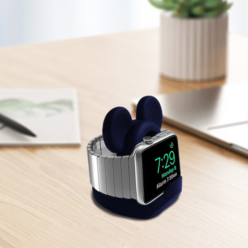 Support de chargeur en silicone pour Apple Watch, support de bureau, support rapide, iWatch Series 8 7 6 SE 5 4, 45mm, 44mm, 42mm, 41mm, 40mm, 38 accessoires