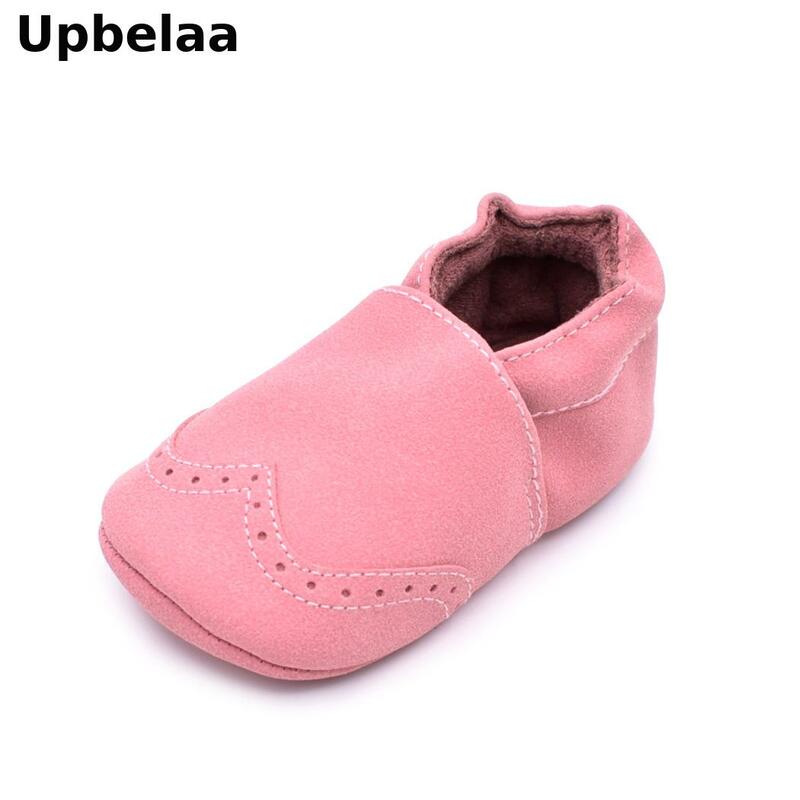 Sepatu Bayi Balita Bayi Perempuan Sepatu Anak-anak Baru Lahir Sol Lembut First Walker Bayi Mokasin Kualitas Tinggi Nubuck Kulit 0-18M