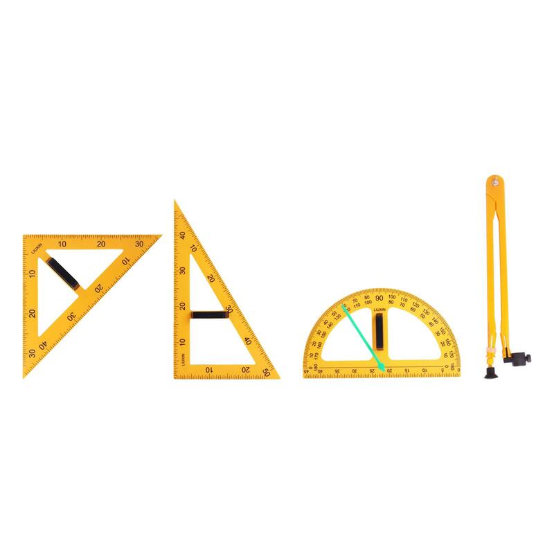 Règle triangle fuchsia multifonction, grande taille, équipement de géométrie mathématique pour l'ingénierie, tableau blanc de proximité, tableau noir des enseignants