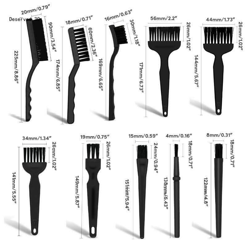 R9CB 10PCS Anti static Brushes for Computer and Phone Cleaning Brush Set
