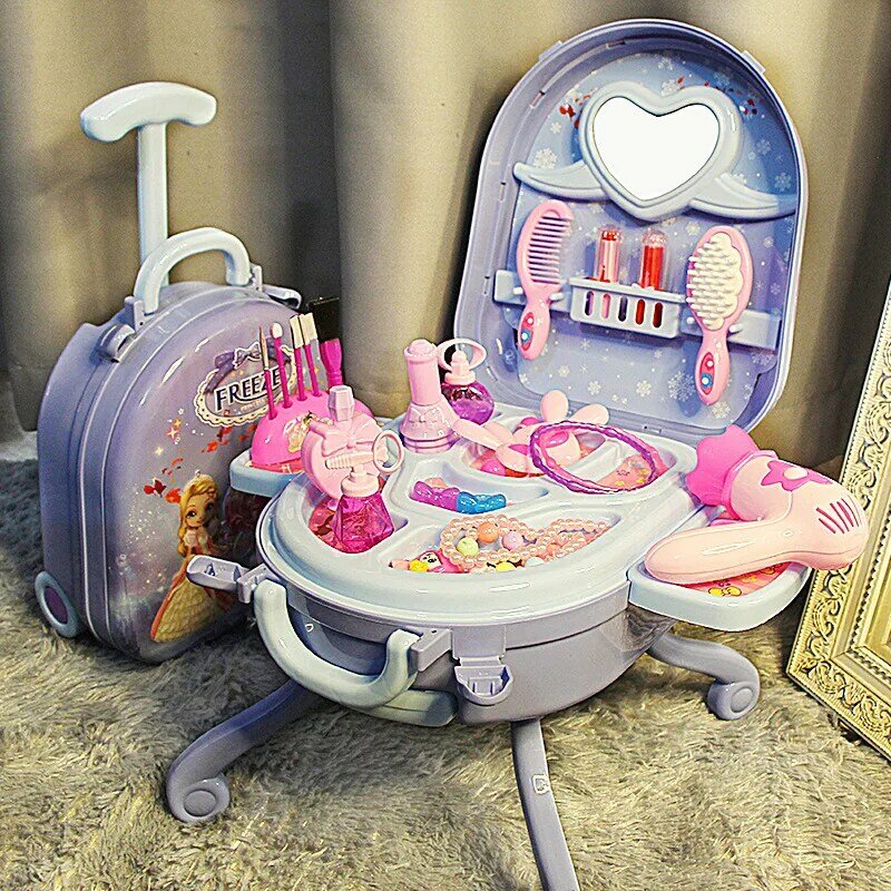 Play House Set Children's Dressing Table Toys For Girls From 6 to 10 Years Makeup Set For Girl Children's Nove Toy Birthday Gift