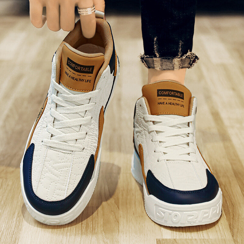 New Fashion Trend Men's Casual Shoes Korean Edition High top Outdoor Lace up Sports Shoes Thick Sole Luxury Board Shoes sneakers