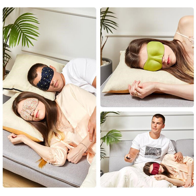 Eye Relax Massager przybory kosmetyczne 3D maska do spania podróż podpórka do oczu maska pokrywa łatka wyściełana łagodna do snu maska opaska na oczy