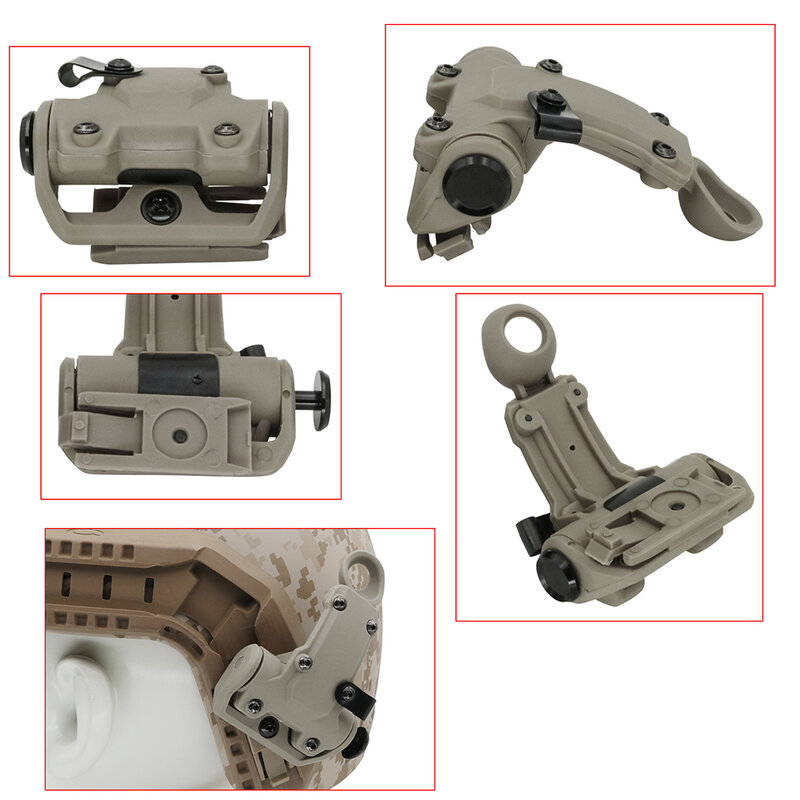 Tactical Helmet Rail Adapter for Tactical Headset RAC Airsoft Shooting Headset Compatible with Team Wendy M-LOK Helmet Rails