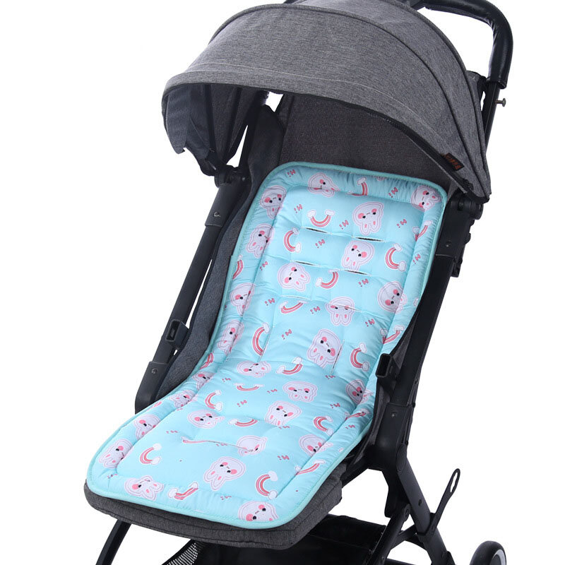 อุปกรณ์รถเข็นเด็กทารกที่นอนผ้าฝ้ายเบาะ Universal Baby Car Seat Pad นุ่ม Carriage Pram Liner พิมพ์สัตว์