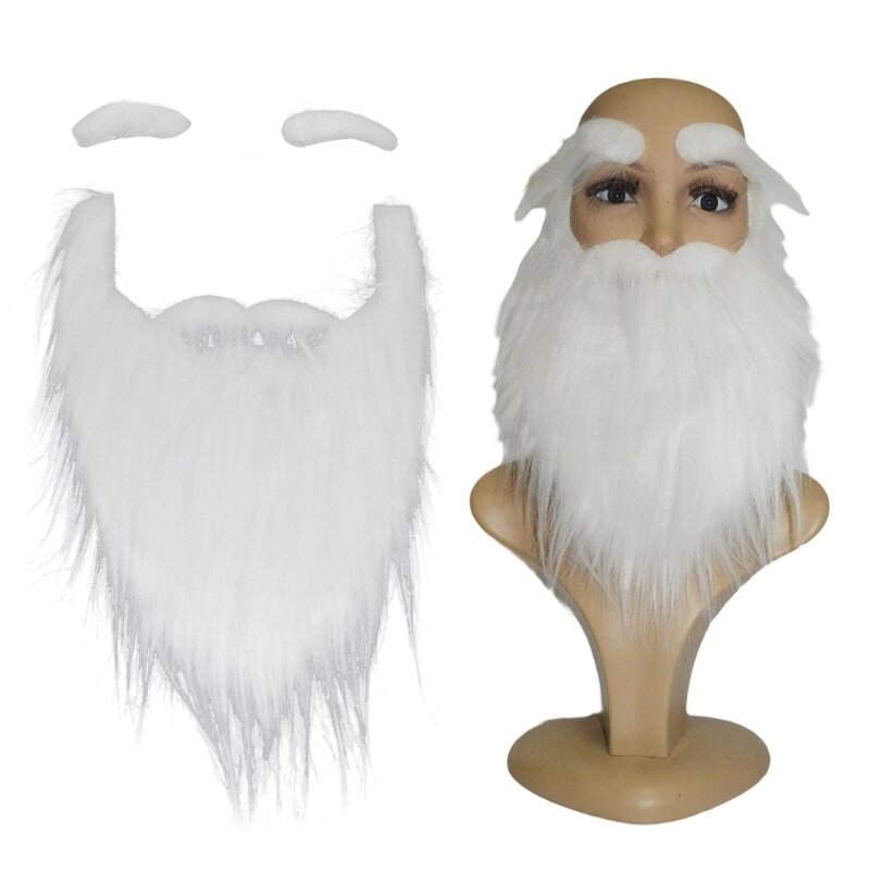 Halloweenowa broda cosplay rekwizyty kostiumowe wąsy materiały na przyjęcie świąteczne DIY przebranie sztuczna broda długie puchowe brody