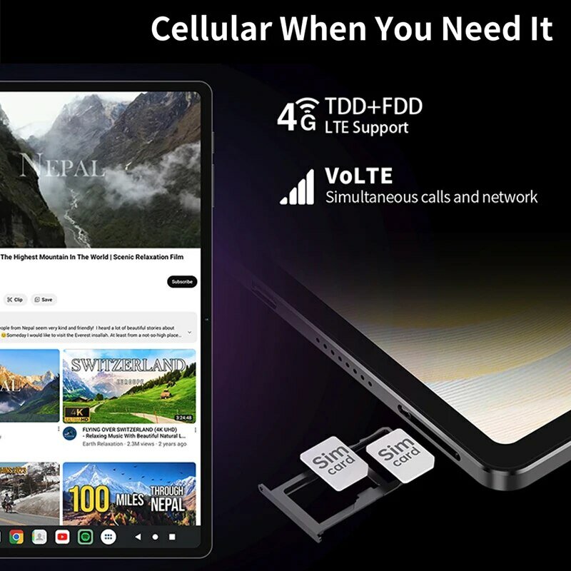 Teclast T40Air Tablet Android 13 T616 8-core 8GB + 8GB RAM 256GB ROM 10.36 pollici 2000x1200 Full HD Teclast T40 Air 4G VoLTE 18W PD