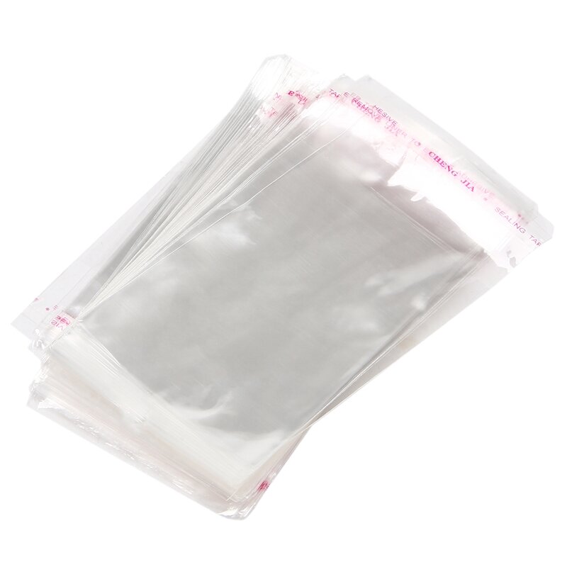 Bolsas de plástico autoadhesivas transparentes para objetos pequeños, embalaje de exhibición de joyería, artes y manualidades, 7Cm X 13Cm, nuevo 200