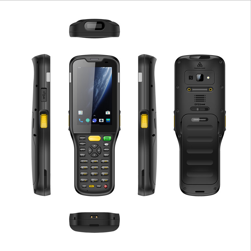 Portátil PDA Scanner Handheld Terminal com Bateria Removível, 2D Barcode Scanning, NFC Warehouse Manager, 5000mAh, Android 12, 3,5"