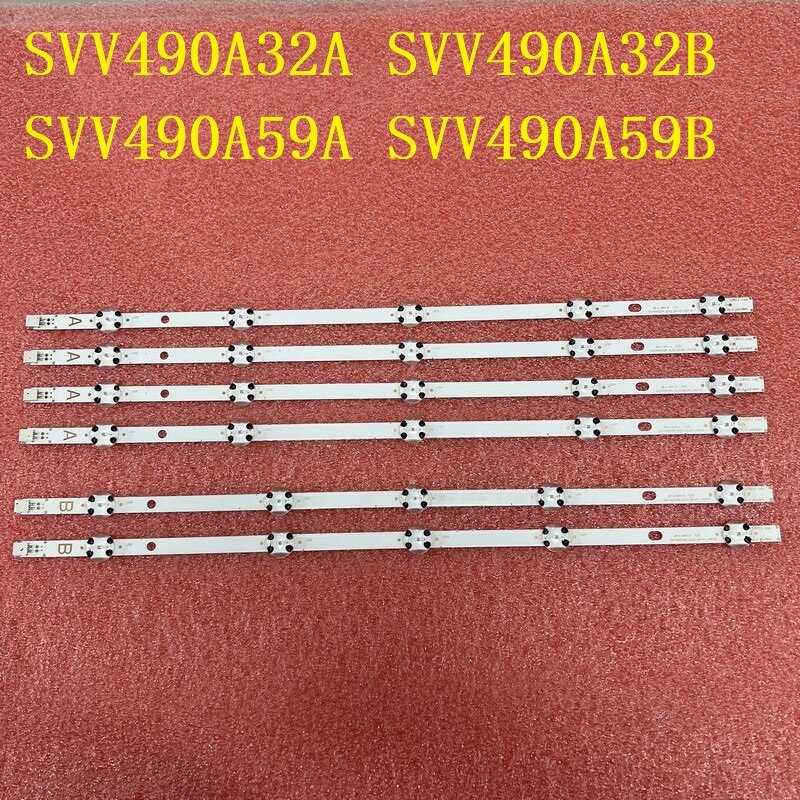 6Pcs LED Bar สำหรับ BUSH DLED49287FHD TOSHIBA 49L2863DG 49L3863DB 49L3653DB 49L3658DB VES490UNDL-2D-N11 SVV490A32A SVV490A32B 5LED