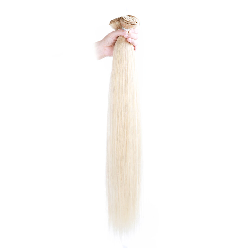 Menselijk Haar Bundel Straight Menselijk Haar Bundels 1/3/4 Pcs/Lot Naai In Hair Extensions Blonde Kleur 8-30 Inch Haar Weave Braziliaanse