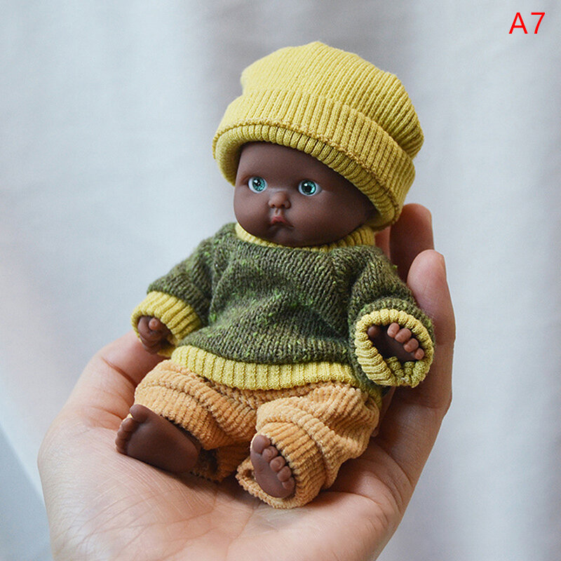 아기용 실리콘 다시 태어난 인형, 손바닥 인형, 잠옷 드레스 시뮬레이션, 아기 다시 태어난 아기 인형 장난감, 12cm