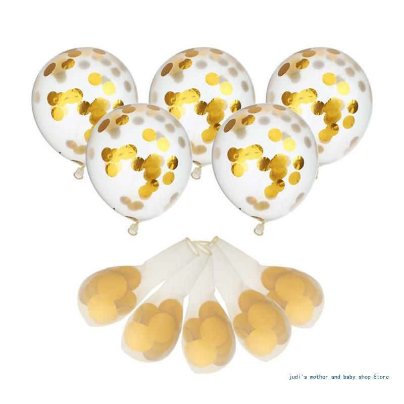 Balões confete dourado qualidade 67JC decorações casamento festa látex 12 polegadas
