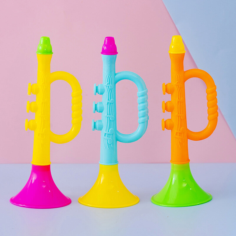 1Pc Baby Muziek Speelgoed Vroege Onderwijs Toycolorful Baby Muziek Speelgoed Muziekinstrumenten Voor Kinderen Trompet Willekeurige Kleur
