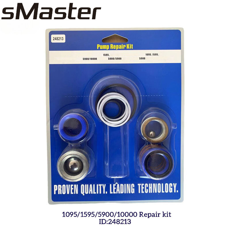SMaster Airless pulverizadores bomba Repair Kit, pistão Rod, O-ring, anel de vedação, Fit GRC Machine1095 5900 1595 modelo, 248213
