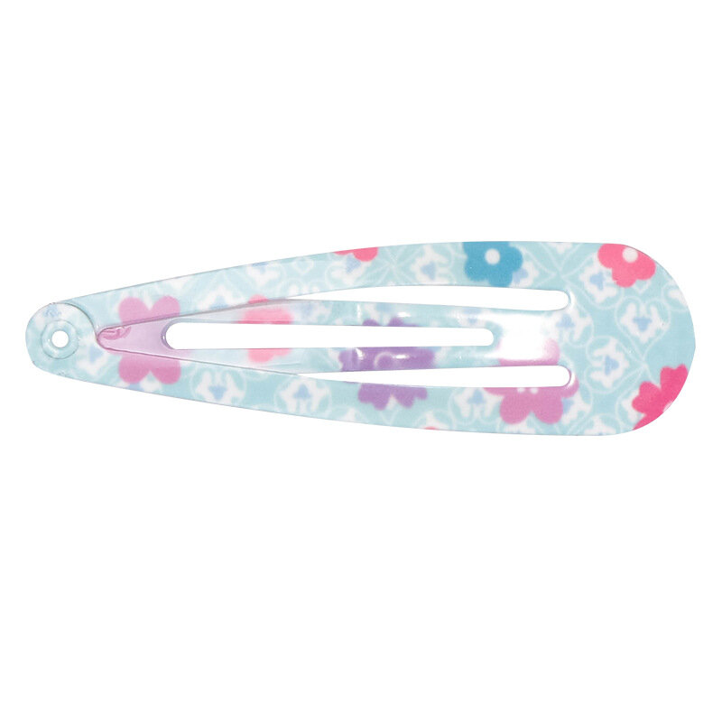 2pcs Baby Colorful Floral Print forcine per ragazze Click Clack copricapo di base per bambini copricapo accessori per capelli per bambini