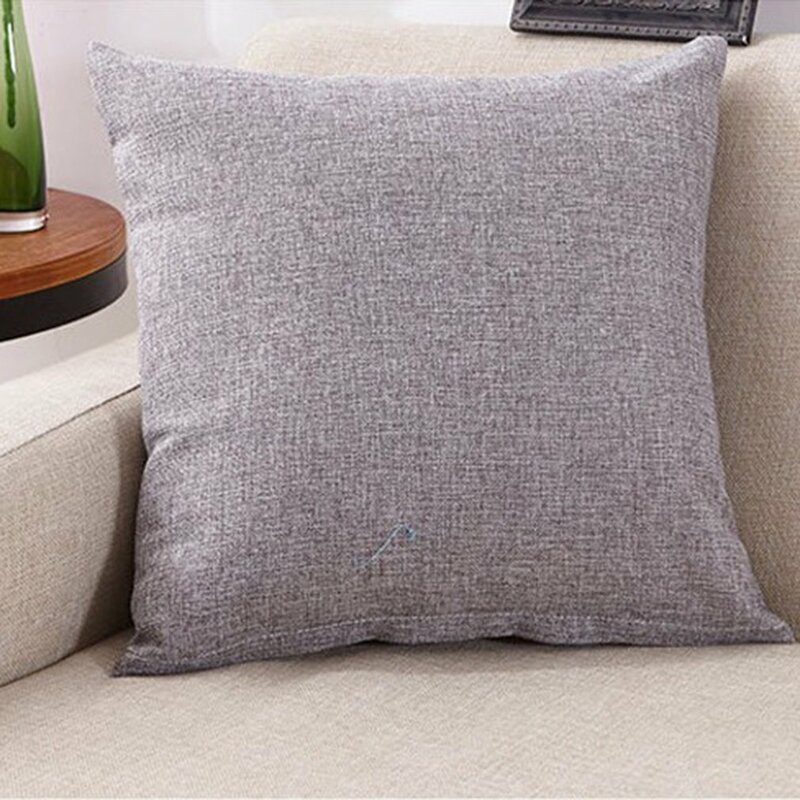 Cor sólida simples almofada travesseiro macio confortável linho travesseiro quarto sofá almofada para escritório em casa uso do carro travesseiros de dormir