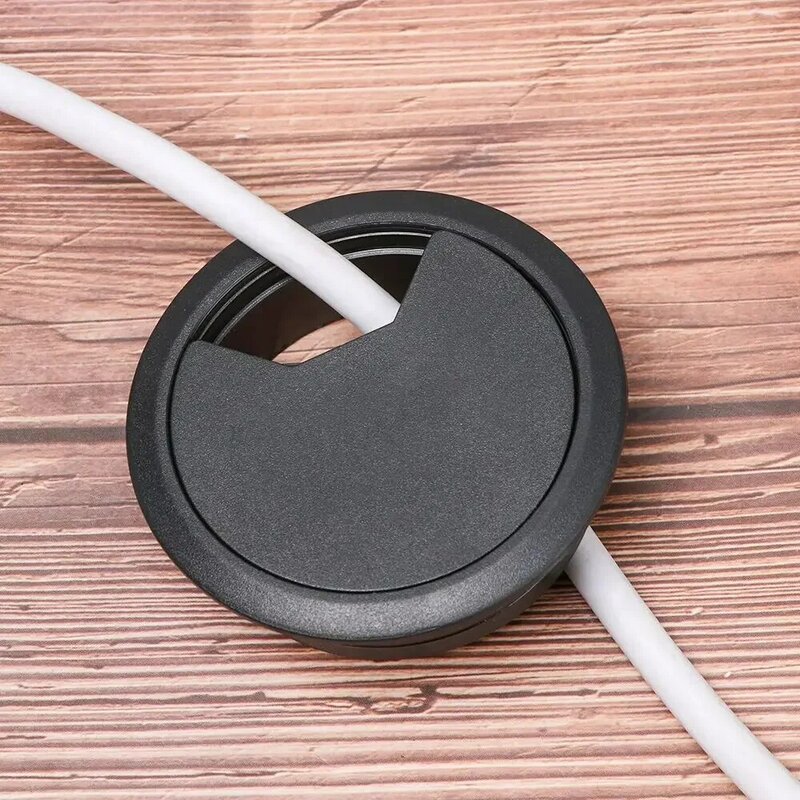60/80mm Computer Grommet Desk Table Plastic Cable Hole Cover PC Computer Desk Classic Round Wire Tidy Grommet