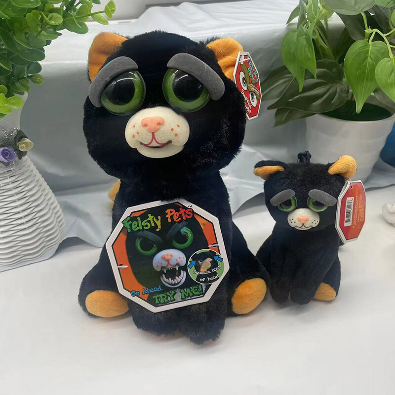 Feisty-Face Changing Bear Soft Toys for Children, Boneca de Pelúcia, Dragão, Zangado, Panda, Engraçado, Xmas Gift for Kids, 20cm