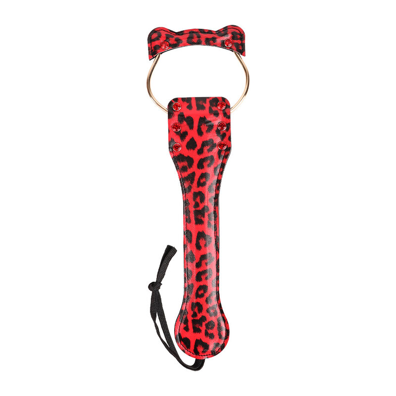 Mainan seks pengunci kulit motif macan tutul Burst lucu pemukul bola Wajah kucing mainan seks merangsang pasangan untuk wanita permainan peran