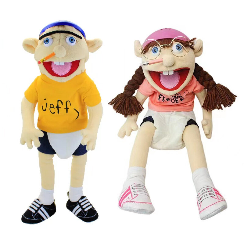 Feebee-marioneta de mano de dibujos animados para niños y niñas, muñeco de peluche suave de 58cm, regalo de cumpleaños y Navidad, novedad de 2022