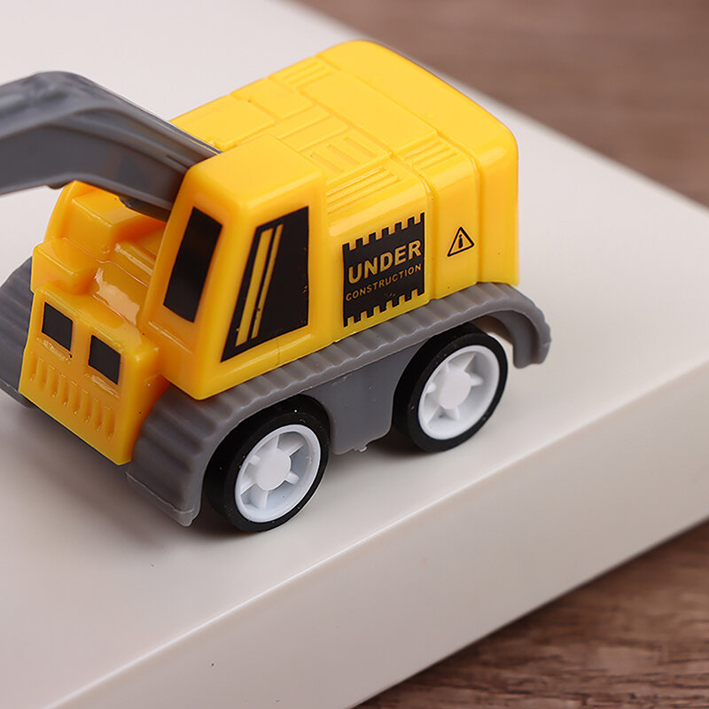 5Pcs/Set Educational Children's Toy Building Blocks Engineering Vehicle Model Mini Cars Excavator Crane Dump Truck