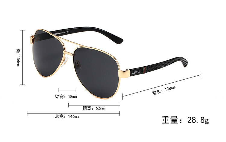 2024 Fashion Sunglasses Men Sun Glasses Women Metal Frame Black Lens Eyewear Driving Goggles UV400 B64